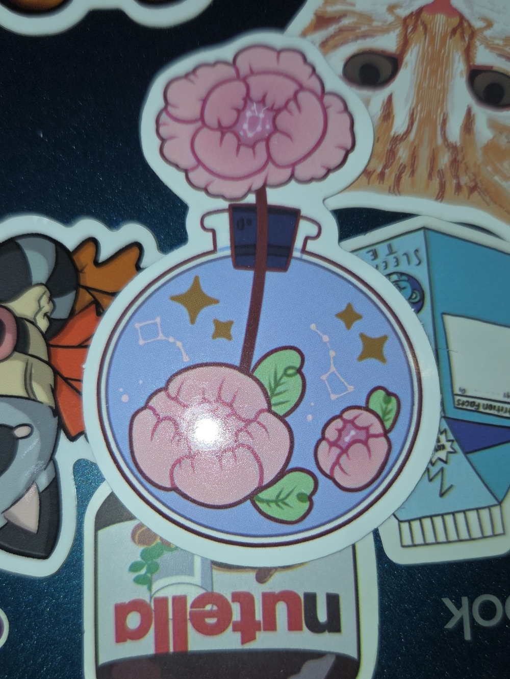 Pink Floral Potion Sticker - Home Design Accent